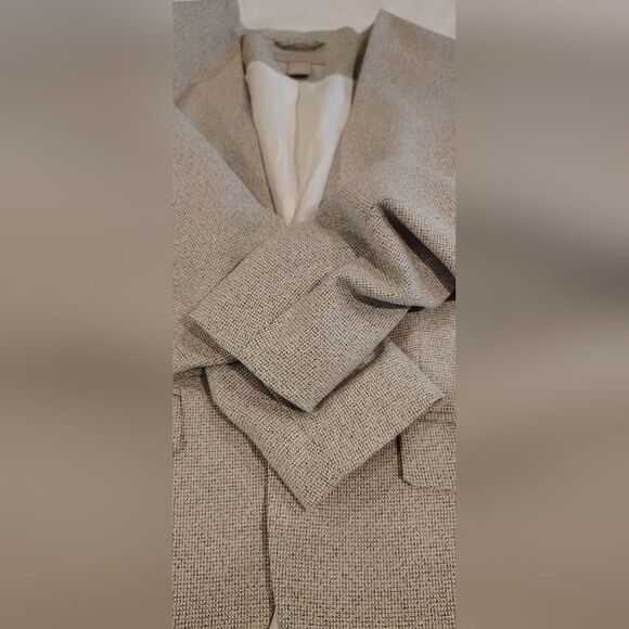 H&M Light Gray Women's Blazer Size Xsmall 3/4 Scrunch Sleeve - Picture 9 of 16